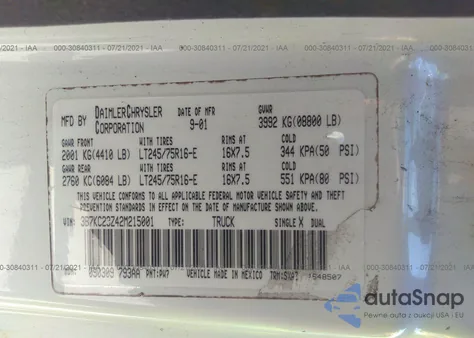 2002 Dodge Ram 2500 из США, поврежденный, VIN 3B7KC23Z42M215001